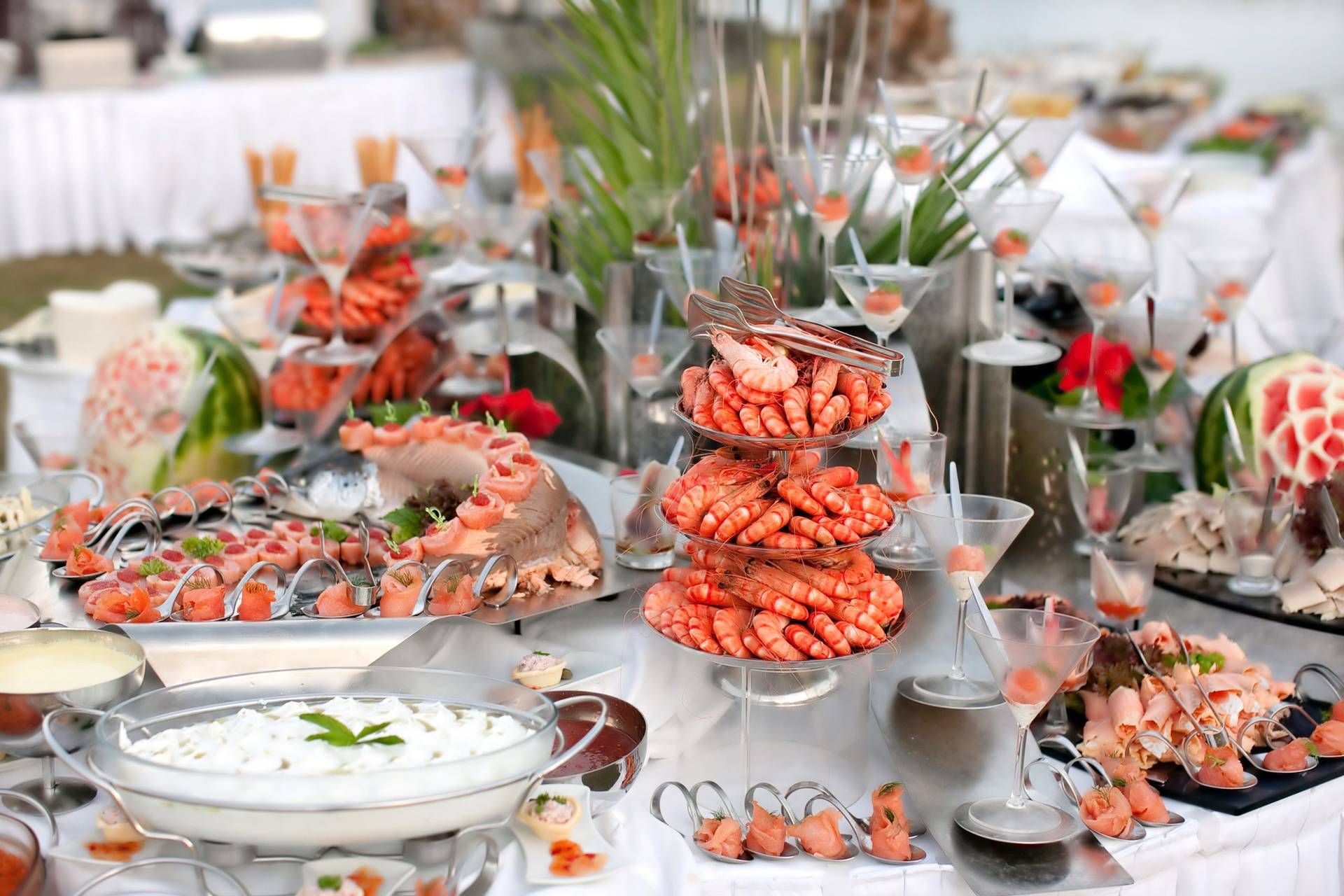 Морепродукты на свадебном столе